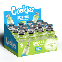 Cookies - D9/THC Infused Shot 10mg - Margarita Bar - 12 Pack