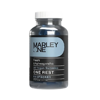 Marley One - Reishi & Ashwagandha Vegan Gummy 30ct Jar - One Rest - Raspberry - 6ct Pop Box