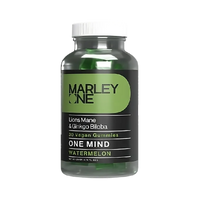 Marley One - Lions Mane & Gingko Biloba Vegan Gummy 30ct Jar - One Mind - Watermelon - 6ct Pop Box