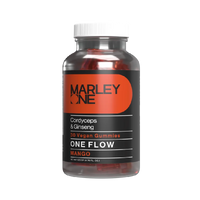 Marley One - Cordyceps & Ginseng Vegan Gummy 30ct Jar - One Flow - Mango - 6ct Pop Box